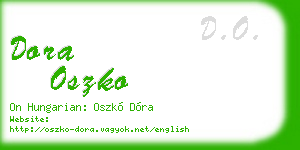 dora oszko business card